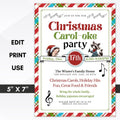 christmas karaoke party invitation